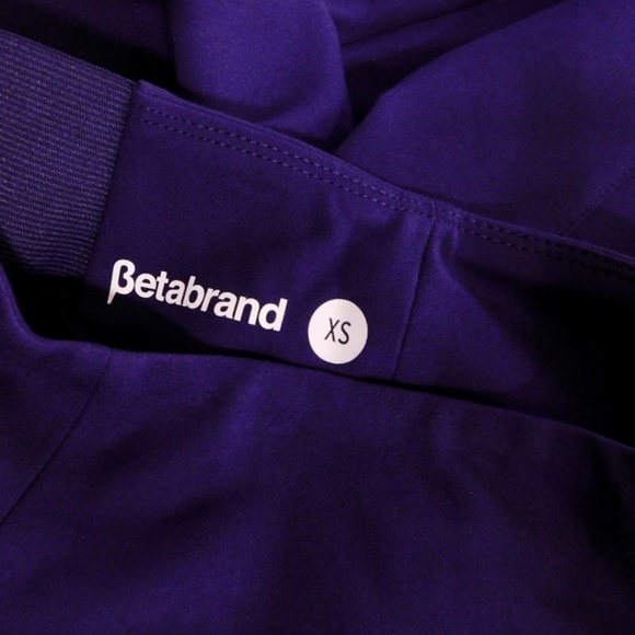 BETABRAND Power Down Skinny Yoga Dress Pants Solid Purple Office Stretch X-Small - Picture 11 of 13